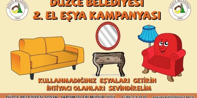 Düzce Belediyesi’nden İkinci El Kampanyası
