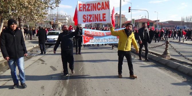 Erzincanlılar Dan Teröre Lanet Yürüyüşü