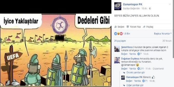 Osmanlıspor, Yunan Ekibi İle Eşleşince Ortaya Bu Paylaşımlar Çıktı
