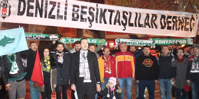 Denizli’de Taraftar Grupları Şehitler İçin Bir Araya Geldi