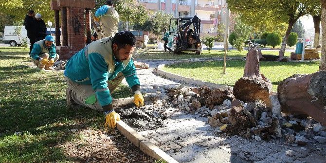 Haliliye’de Parklarda Hummalı Çalışma