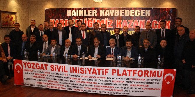 Yozgat Sivil İnisiyatif Platformu Terörü Lanetledi