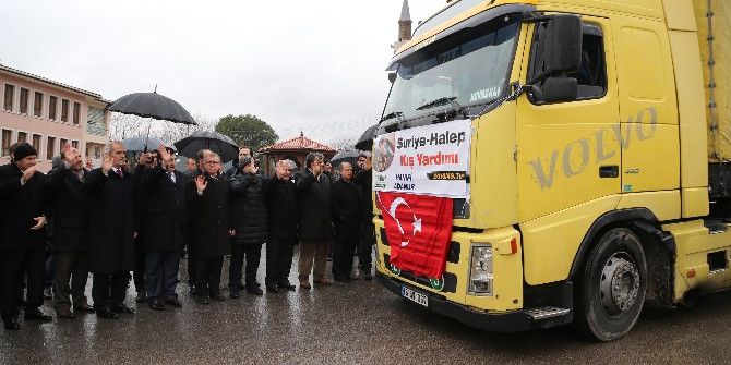 Bursa’dan Halep’e 11 Tır Yardım Malzemesi Gönderildi