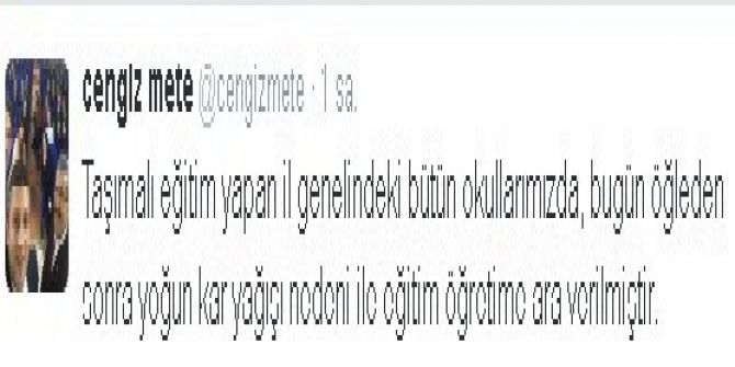 Gaziantep’te Eğitime Ara Verildi