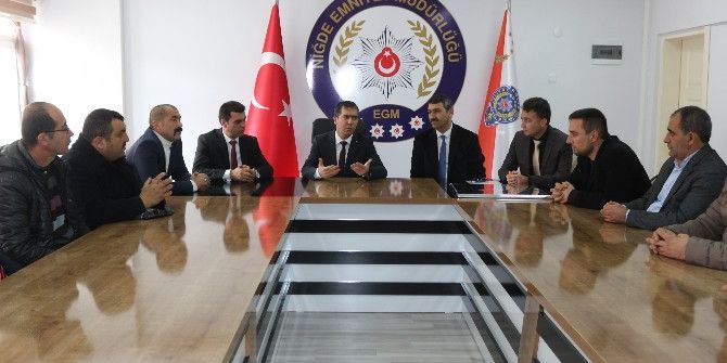 Niğde’de Türk - İş’e Bağlı Sendika Temsilcileri Emniyeti Ziyaret Etti