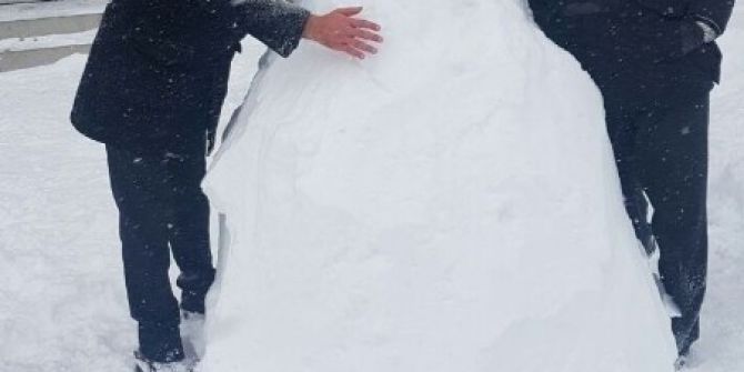 Erzurum’da Kardan Adam Keyfi