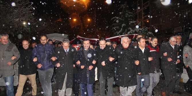 Kavak’ta Teröre Lanet Mitingi