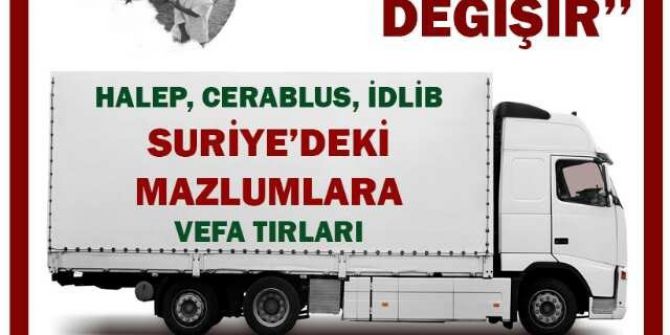 Çanakkale’den Suriye’ye Vefa Tırı