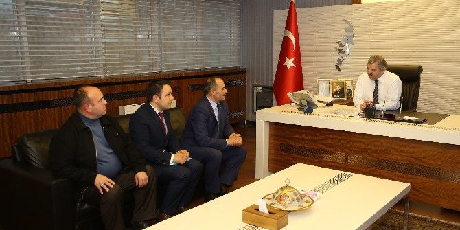 Başkan Çelik Develi Ve Felahiye Belediye Başkanları İle Görüştü