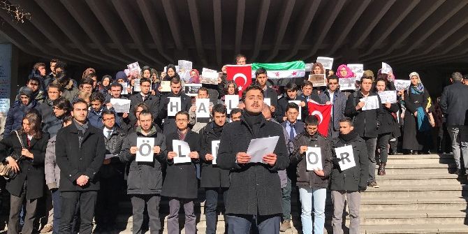 Hacettepe Üniversitesi Öğrencilerinden Halep Protestosu