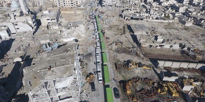 Halep’in Batısına İlk Konvoy Ulaştı