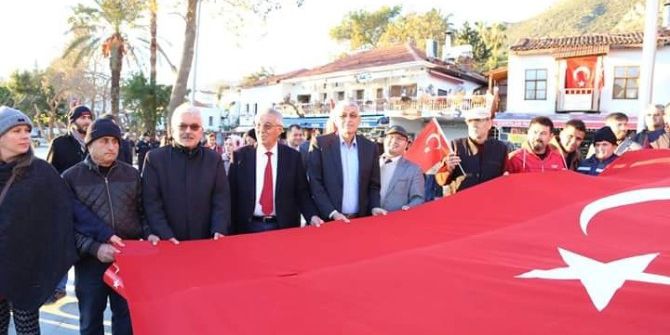 Kaş’ta Terör Protestosu