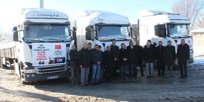 Elazığ’dan Halep’e 3 Tır Yardım