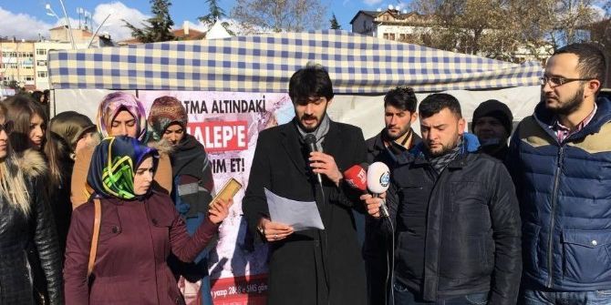 Tokat’ta Ak Gençlerden Halep’e Yardım Kampanyası