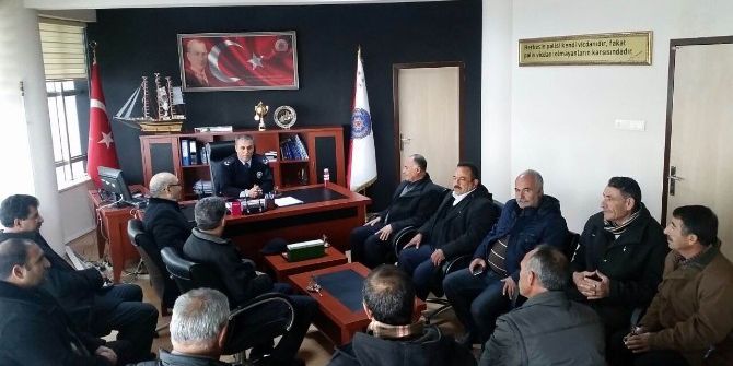 Kulu’da Muhtarlardan İlçe Emniyet Müdürlüğüne Taziye Ziyareti