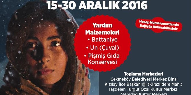 Çekmeköy Belediyesi’nden Halep’e Yardım Kampanyası