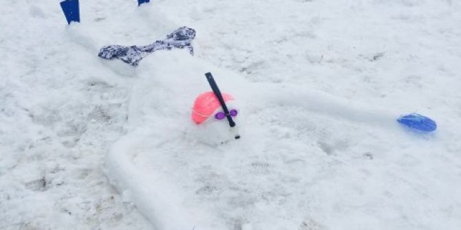 Böyle Olur Yüzücülerin Kardan Adamı