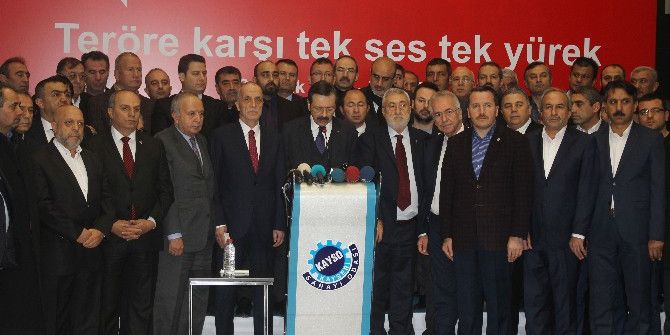 Tobb Ve Sendikalardan Teröre Ortak Tepki