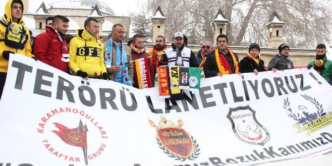 Karaman’da Taraftar Gruplarından "Teröre Lanet" Yürüyüşü