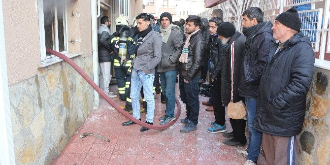 Suriyeli Ailenin Kaldığı Evde Yangın