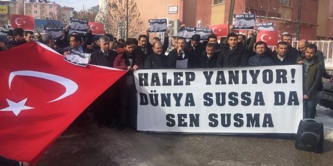 Tunceli’de Halep’teki Katliama Tepki