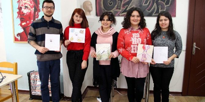 Patili Dostları İçin Çizdiler