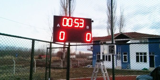 Hisarcık Stadına Dijital Skorboard Takıldı
