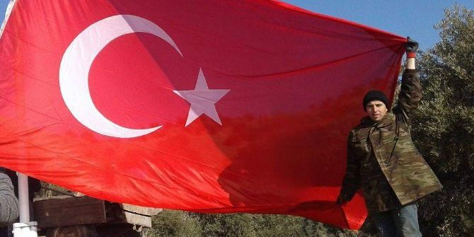 İncirliova’da Ballı Kaya’ya Türk Bayrağı Dikildi