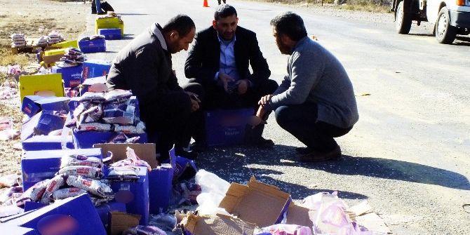 Ters Dönen Tırdan Burnu Bile Kanamadan Çıktı