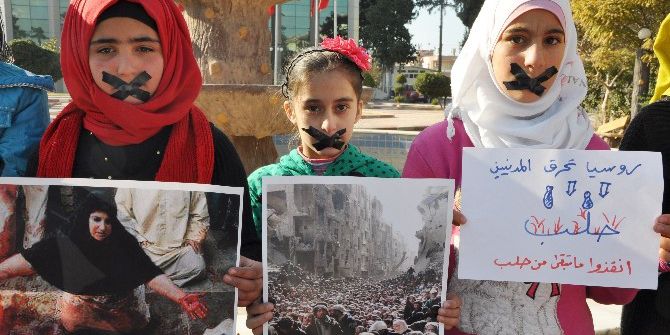 Suriyeli Çocuklardan Sessiz Halep Protestosu