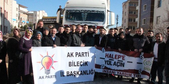 Halep’e Bilecik’ten İlk Yardım Tır’ Yola Çıktı