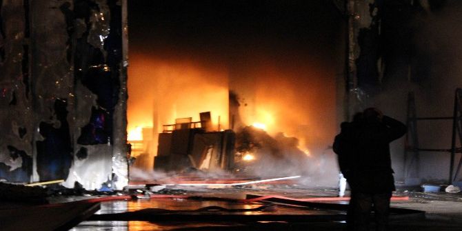 Samsun’da Fabrika Yangını