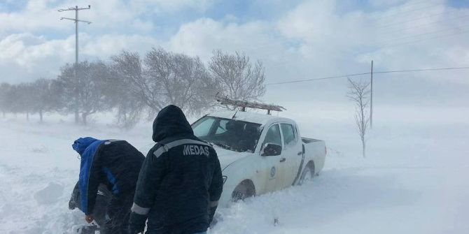 Medaş’tan Kar Mesaisi