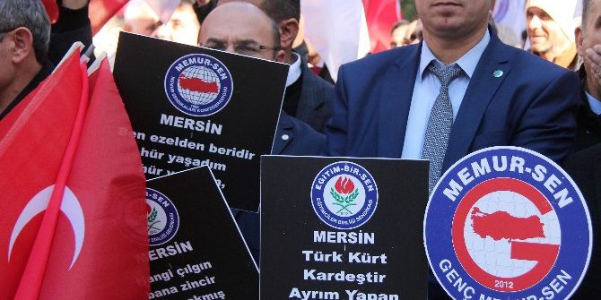 Mersin’de Sendikalar Terör Saldırılarını Lanetledi