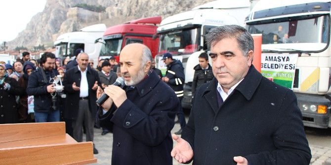 Amasya’dan Halep’e 10 Tır Dolusu Yardım