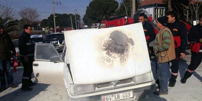 Seyir Halindeki Otomobil Alev Aldı