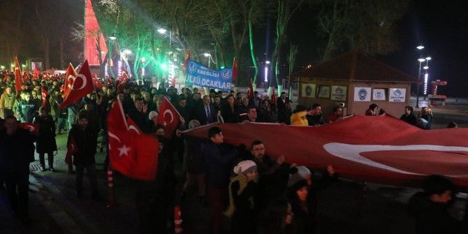 “Şehitlere Saygı Ve Teröre Lanet” Yürüyüşü