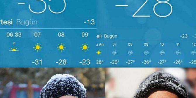 Erzurum’un Soğuk Havası Kutuplardaki Antarktika’yı Geçti