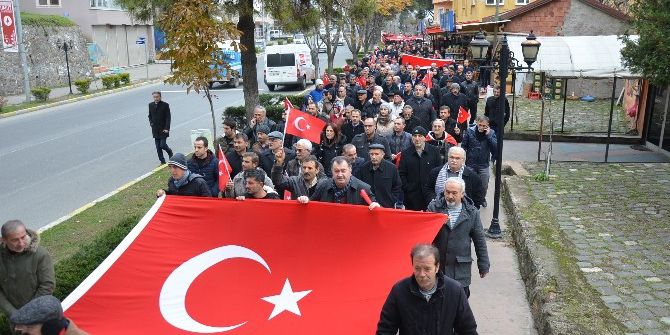 Ünye Teröre Tepki İçin Yürüdü