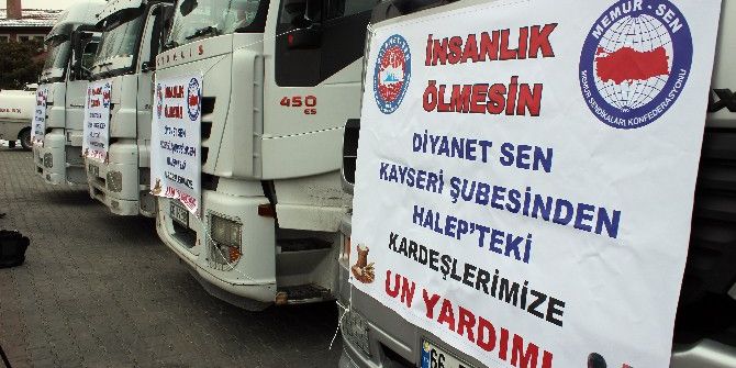 Halepliler İçin Toplanan 4 Tır Un, Yola Çıktı