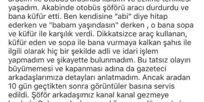 Burak Yılmaz’dan Otobüs Şoförüyle Tartışmasına İlişkin Açıklama