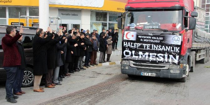 Nevşehir’den Halep’e 11 Tır Gıda Yardımı Gönderildi