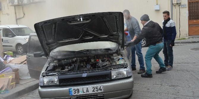 Kırklareli’nde Araç Yangını