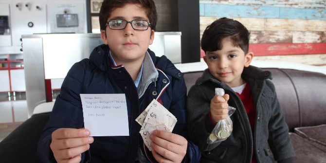 Kocaman Yürekli 2 Çocuk Harçlıklarını Halep’e Gönderdi