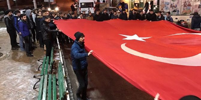 Bilecik Ülkü Ocakları’ndan Askerlere Destek Yürüyüşü