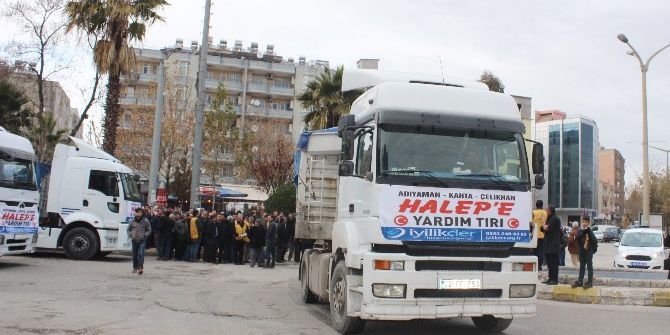 Adıyaman’dan Halep’e 4 Tır Dolusu Yardım