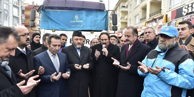 Halep İçin Toplanan Yardımlar Uğurlandı