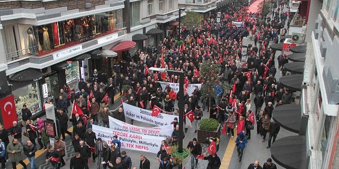 Samsun Teröre Karşı Yürüdü