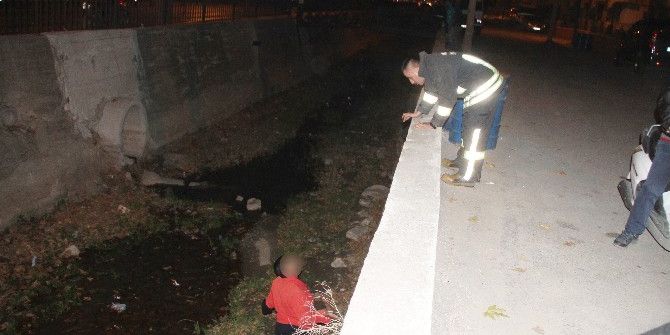Dereye Düşen Alkollü Şahıs Uzun Uğraşlar Sonucu Kurtarıldı