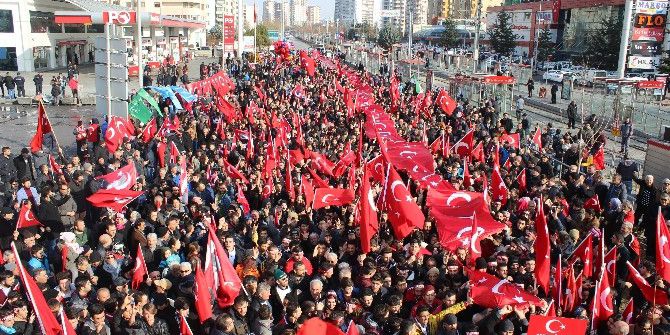 Kayserililer Teröre Karşı Yürüdü